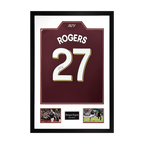 Morgan Rogers Signed Aston Villa Shirt Premium Frame