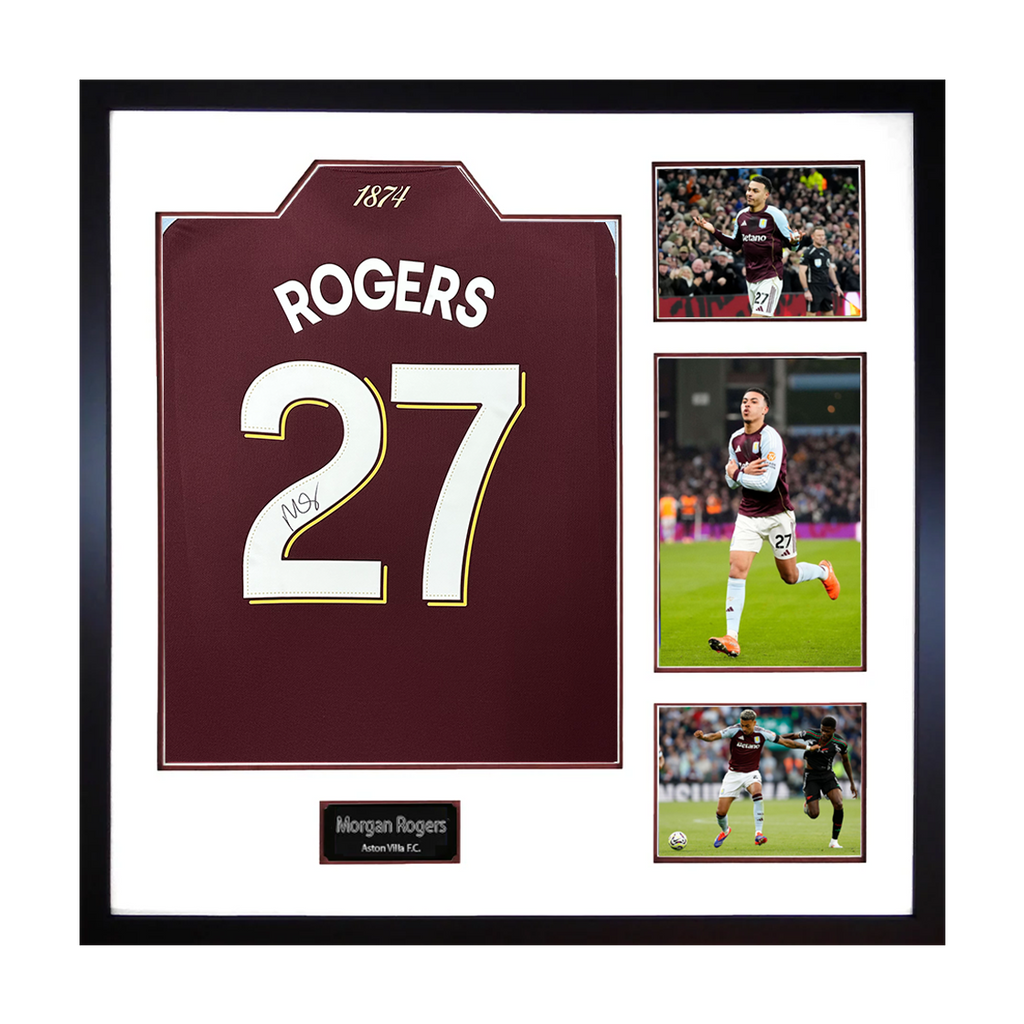 Morgan Rogers Signed Aston Villa Shirt Elite Frame