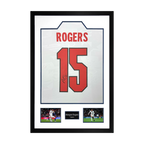 Morgan Rogers Signed England Home Shirt Premium Frame