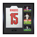 Morgan Rogers Signed England Home Shirt Elite Frame