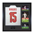 Morgan Rogers Signed England Home Shirt Elite Frame
