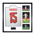 Morgan Rogers Signed England Home Shirt Elite Frame