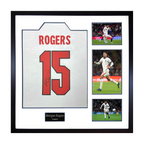 Morgan Rogers Signed England Home Shirt Elite Frame