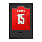 Morgan Rogers Signed England Away Shirt Premium Frame