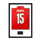 Morgan Rogers Signed England Away Shirt Premium Frame