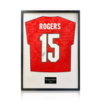 Morgan Rogers Signed England Away Shirt Standard Frame