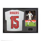Morgan Rogers Signed England Home Shirt Standard Frame