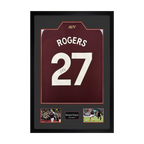 Morgan Rogers Signed Aston Villa Shirt Premium Frame