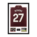 Morgan Rogers Signed Aston Villa Shirt Premium Frame