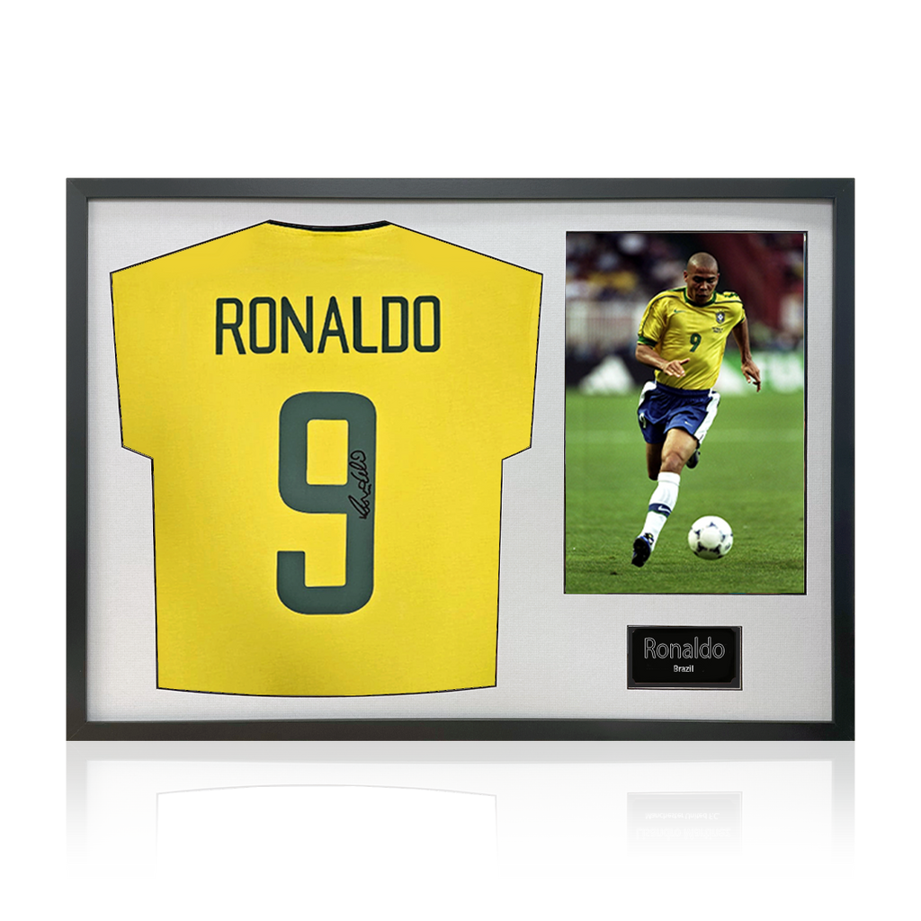 Ronaldo Signed Brazil Shirt Classic Frame