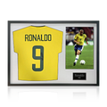 Ronaldo Signed Brazil Shirt Classic Frame