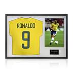 Ronaldo Signed Brazil Shirt Classic Frame