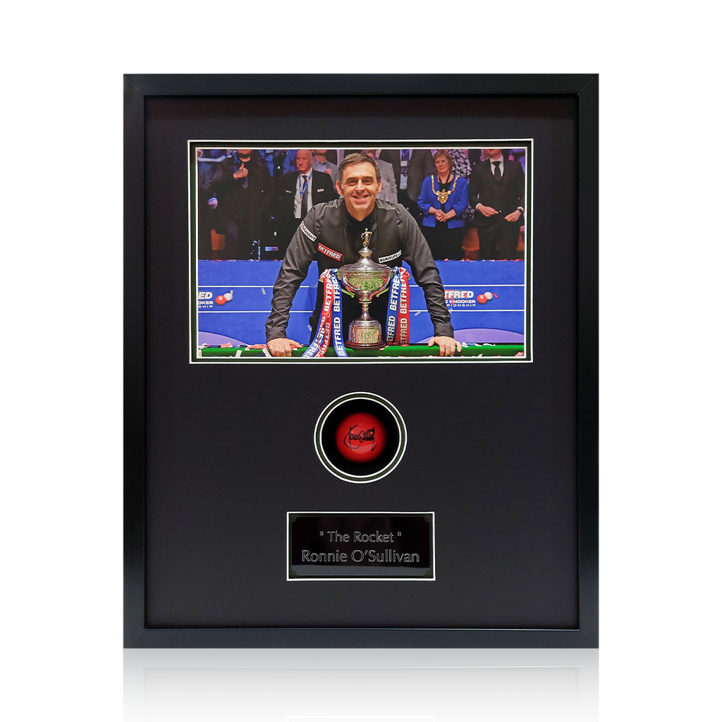 Ronnie O’Sullivan Signed Red Ball Compact Frame