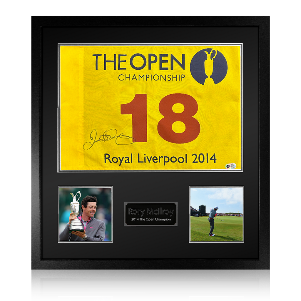 Rory McIlroy Signed The Open Flag Elite Frame (ACG Cert)