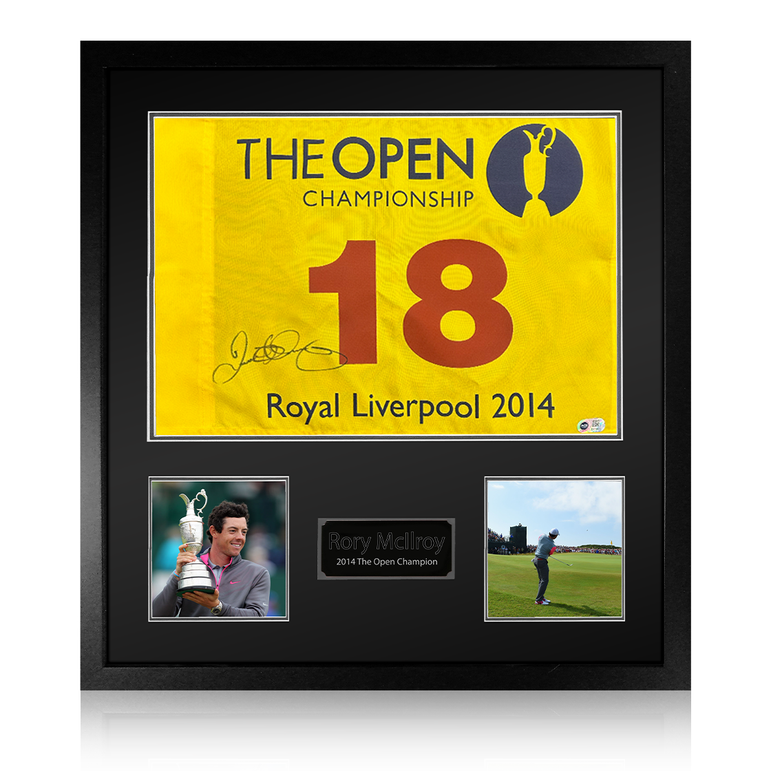 Rory McIlroy Signed The Open Flag Elite Frame (ACG Cert)