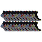 24 Pairs Multipack Mens Short Breathable Bamboo Work Socks