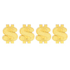 Universal 8mm Dollar Style Plastic Car Tire Valve Caps, Pack of 4, Dollar Style