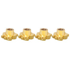 Universal 8mm Dollar Style Plastic Car Tire Valve Caps, Pack of 4, Dollar Style