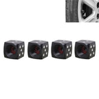 Universal 8mm Dice Style Aluminium Alloy Car Tire Valve Caps, Pack of 4, Dice Style  5, Dice Style 4, Dice Style, Dice Shape 5, Dice Style 5