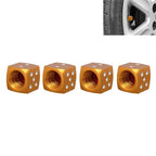 Universal 8mm Dice Style Aluminium Alloy Car Tire Valve Caps, Pack of 4, Dice Style  5, Dice Style 4, Dice Style, Dice Shape 5, Dice Style 5