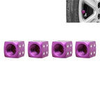 Universal 8mm Dice Style Aluminium Alloy Car Tire Valve Caps, Pack of 4, Dice Style  5, Dice Style 4, Dice Style, Dice Shape 5, Dice Style 5