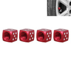 Universal 8mm Dice Style Aluminium Alloy Car Tire Valve Caps, Pack of 4, Dice Style  5, Dice Style 4, Dice Style, Dice Shape 5, Dice Style 5