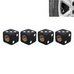 Universal 8mm Dice Style Plastic Car Tire Valve Caps, Pack of 4, Dice Shape 3 Magenta, Dice Shape 3, Dice Style 3