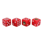 Universal 8mm Dice Style Plastic Car Tire Valve Caps, Pack of 4, Dice Shape 3 Magenta, Dice Shape 3, Dice Style 3