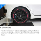 Universal Decorative Scratchproof Stickup 8M Flexible Car Wheel Hub TRIM Mouldings Decoration Strip