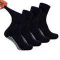 4 Pack Short Bamboo Diabetic Socks With Grips for Men and Women