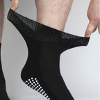 4 Pack Short Bamboo Diabetic Socks With Grips for Men and Women