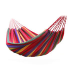 Red Stripe Single Widening Camping Outdoor Canvas Hammock, Size: 190cm x 100cm, 190cm x 100cm (Red)