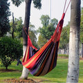 Red Stripe Single Widening Camping Outdoor Canvas Hammock, Size: 190cm x 100cm, 190cm x 100cm (Red)
