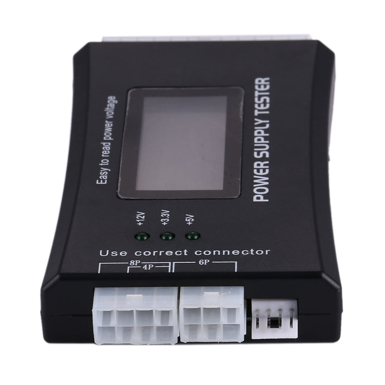 Digital LCD Display PC Computer 20/24 Pin Power Supply Tester Checker Power Measuring Diagnostic Tester Tool, ATX Connector with LCD