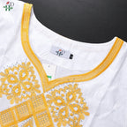 Family Matching African Wedding Outfits For Husband and Wife Bazin Riche Robes Custom Couple Dashiki Set Boy Kid white Dress