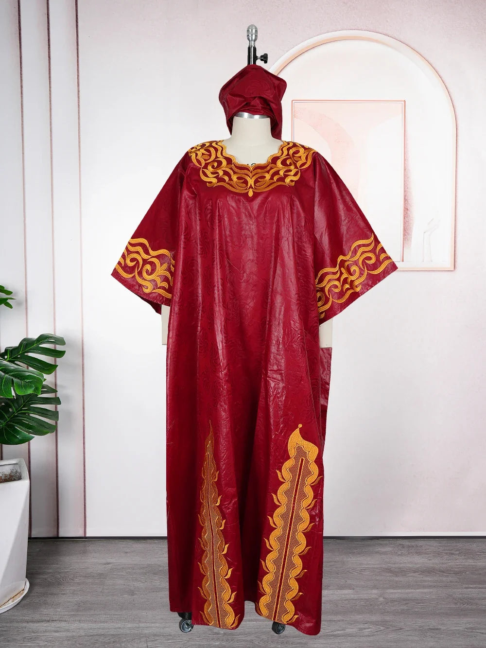 African Dresses for Women Dashiki Traditional Bazin Gown Ankara Embroidery Boubou Robe Nigeria Wedding Evening Party Dress