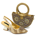 2024 Nigerian Design Evening Party Shoes And Bag Set Lucky Star Bag With