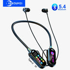 Neckband Headphones with Noise Reduction and Color Screen