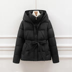 Women's Padded Cotton Thick Winter Coat with Hoodie