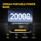 20000mAh Car Jump Starter Portable 12V Battery Booster & Quick Charge Power Bank