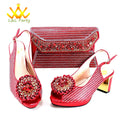2025 Special New Arrivals Italian Women Shoes and Bag to Match in Green Color