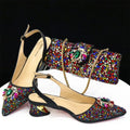 Italian Hollow Design Women's Shoes And Matching Bag