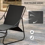 Outsunny 4 PC Garden Furniture Set with Loveseat, Chairs, Table