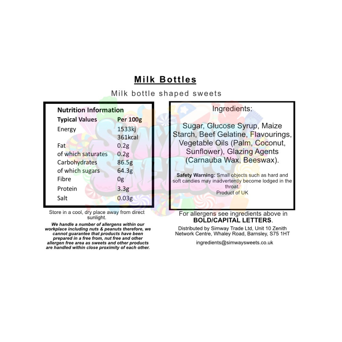 Milk Bottles Sweets
