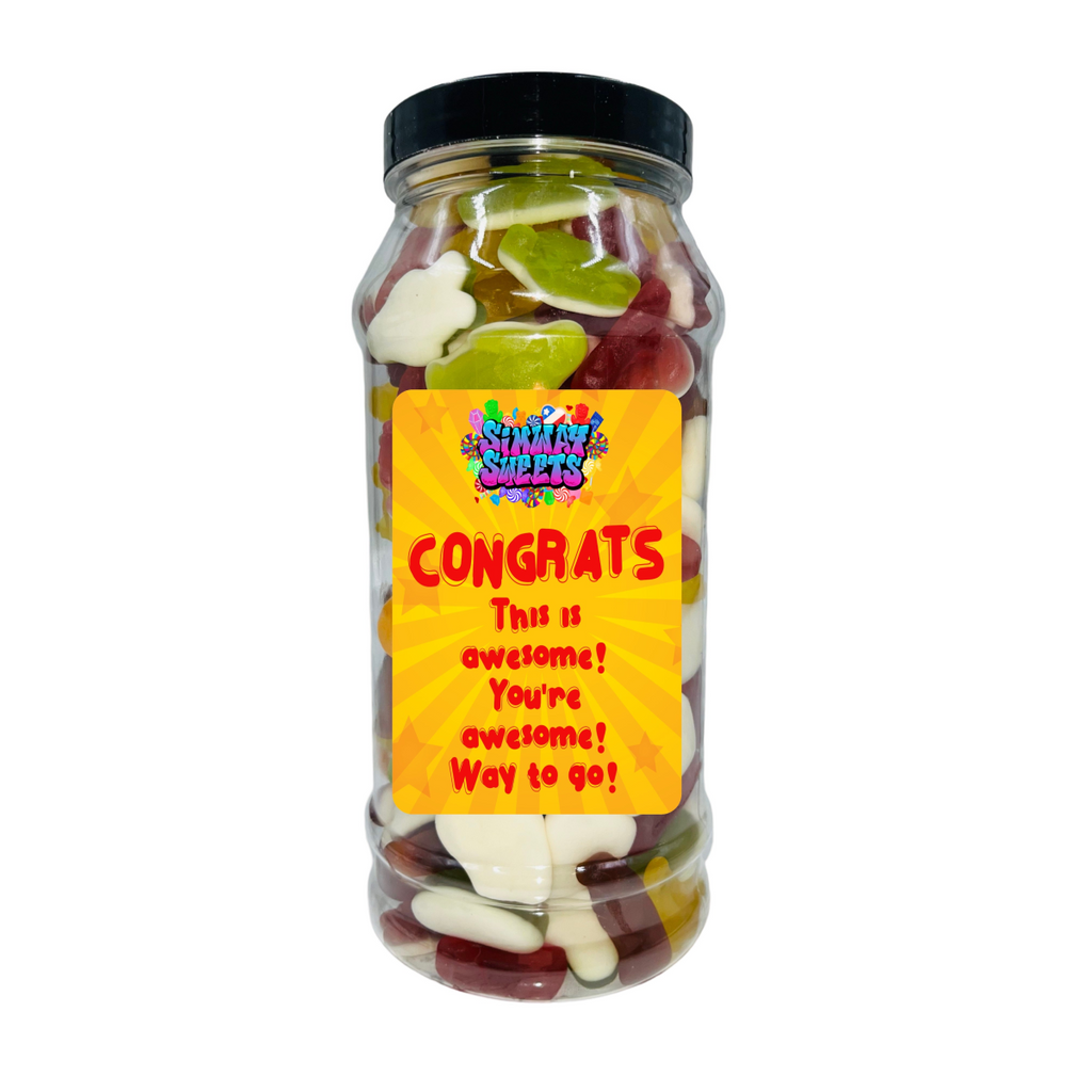 Simway Sweets Congratulations Gift Sweet Jar - Pick Your Mix!