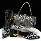 Italian Design Three-Dimensional Women's Bags And Ladies Heel Shoes