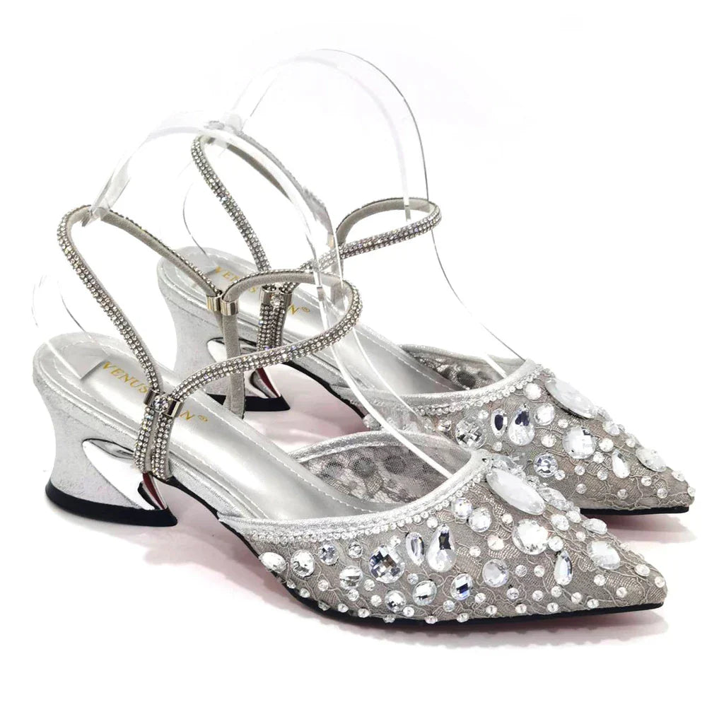 Italian Design Three-Dimensional Women's Bags And Ladies Heel Shoes