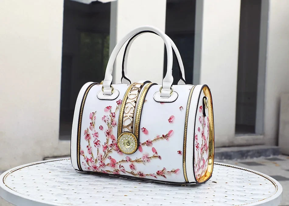 Large-capacity Women's Boston Barrel Handbags
