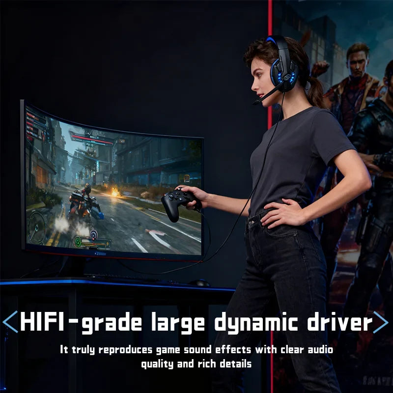 Gaming Headset with Mic Over-Ear Headphones Stereo