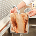 Coral Fleece Kitchen Cleaning Cloths - Soft & Highly Absorbent Towels